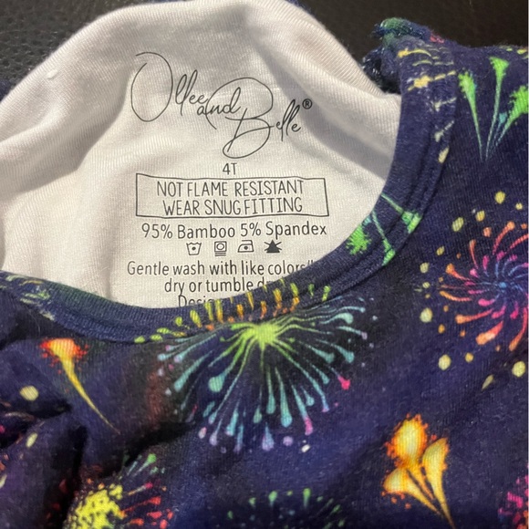 Ollee and Belle bamboo 4T Fireworks twirl dress - Picture 2 of 4